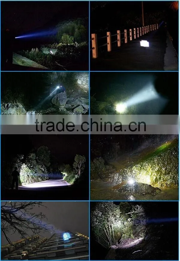 high power flashlight recargable 3 modes XPE LED Flashlight emergency zoomable flashlight 1*18650/3*AAA Battery for camping