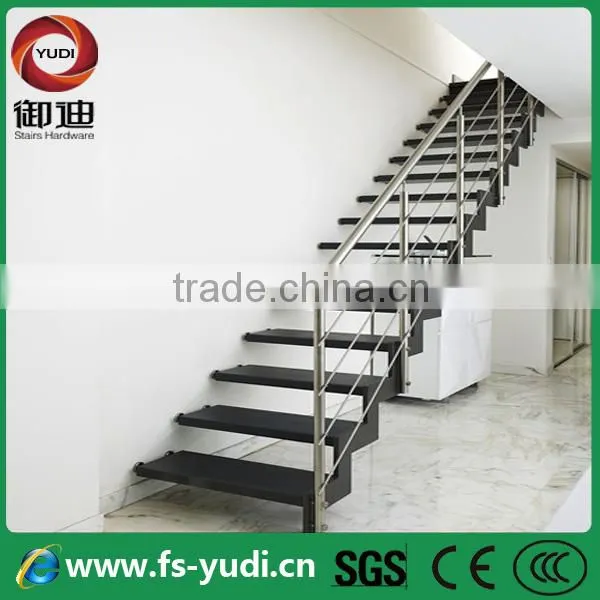 Stainless steel wooden stairs