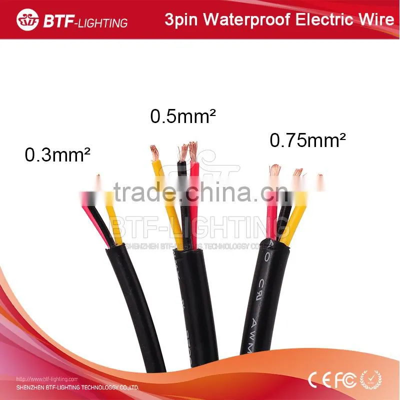 3pin waterproof electrical connector cable