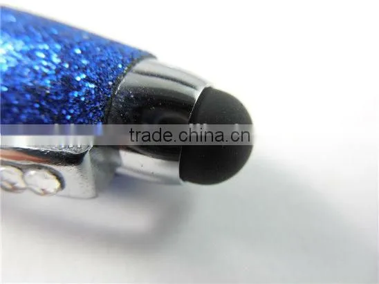 Beautiful PU Leather Twist Metal Small Stylus Pens For Touch Screens