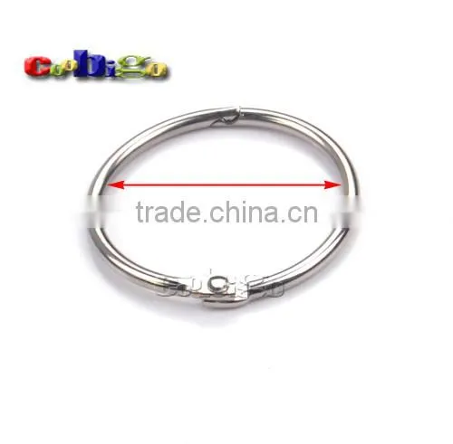 Loose Leaf Binder Hinge Snap Ring Opening Hook Holder Nickel Plated Iron O-Ring #FLQ075