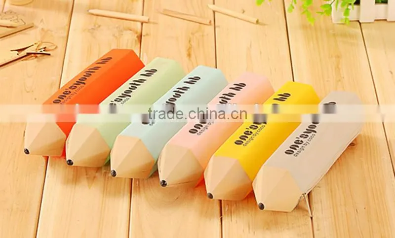 Fashion design silicone pencil shape pencil case