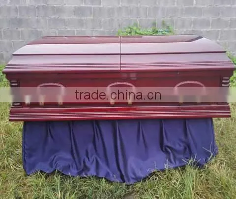 Mahogang material imported from US luxury solid wood funeral coffin casket