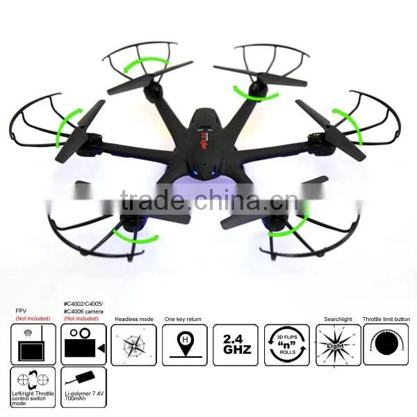 X600 X-Series 4CH 2.4G 6 Axis 3D Roll One Key Return RC Hexacopter Drone Black#AM002913