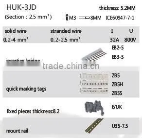 Termination/ Terminals /Terminal Block connector HUK 3JD