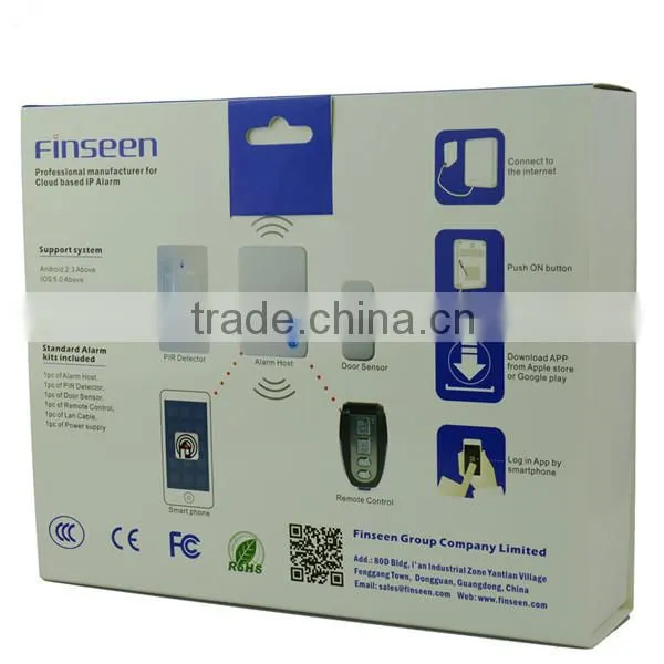 Wireless Burglar alarm Cloud based IP Alarm for home security no sim card