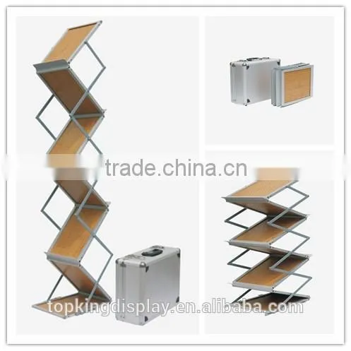 High Quality Exquisite Standard Convenient Aluminum Catalogue Shelf Model FT with Acrylic or Wooden Tray