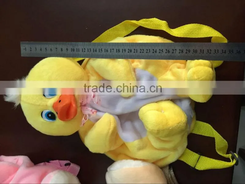 Hot selling new design plush backpack for promotion plush stuffed toy dog bag