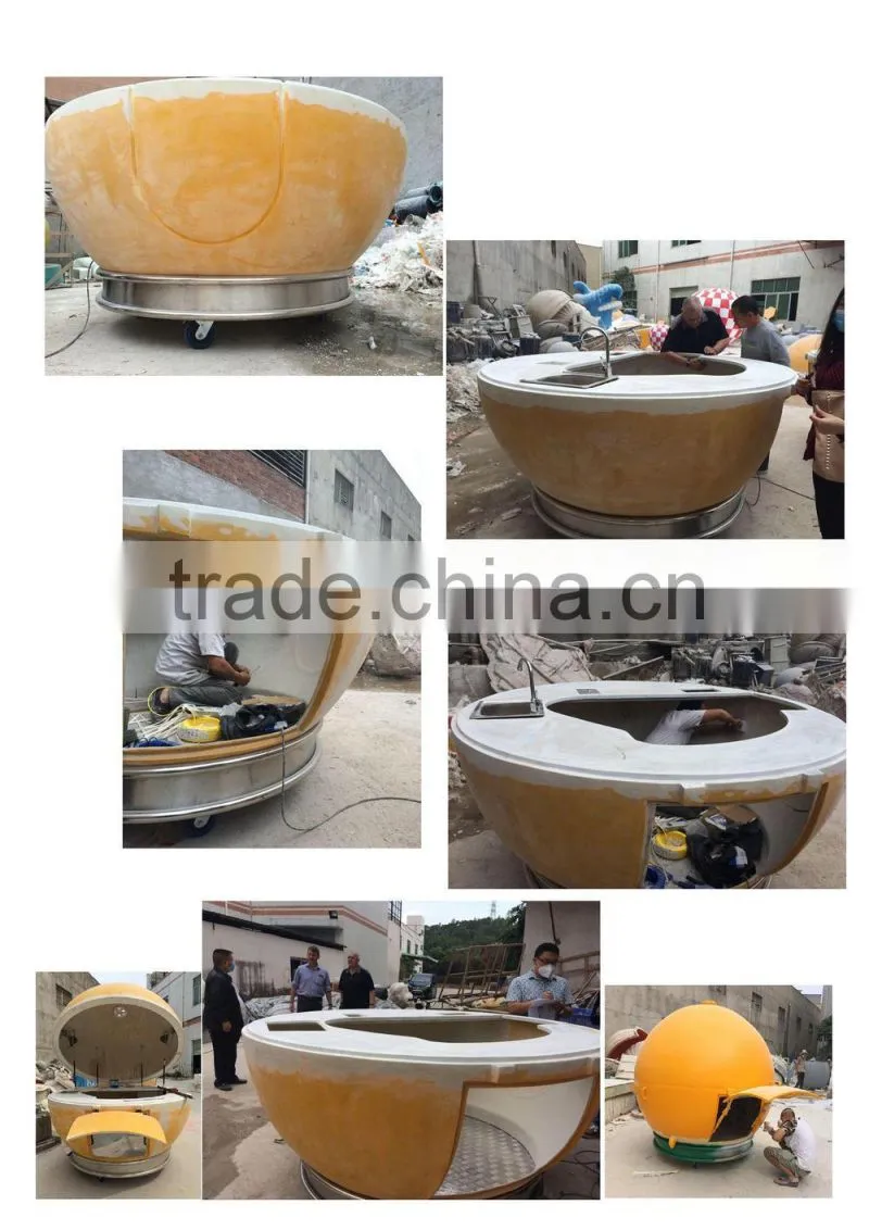 food truck/kiosk manufacturer China//fibreglass coffee kiosk design/multi use designs