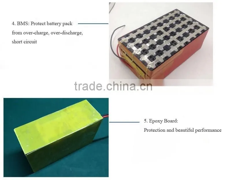 E-bike lifepo4 battery battery pack 36V 15ah for ebike with Free BMS