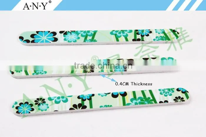 Nail Art Cure Emery Sand Green Flower Cute Nail Files 100/180