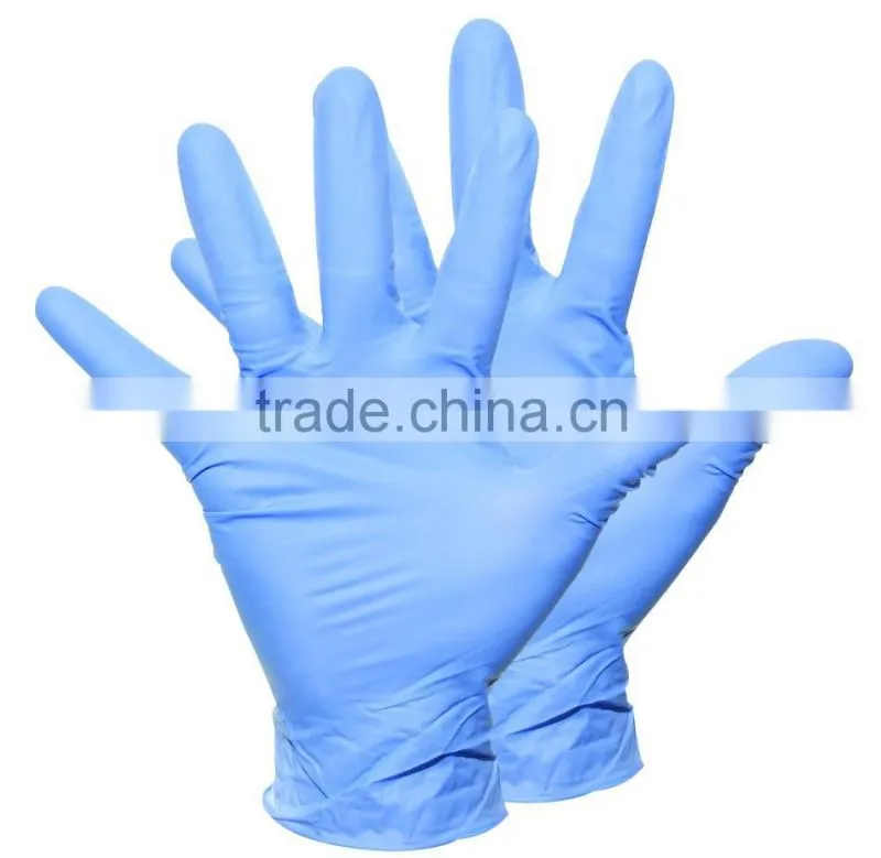 Disposable blue exam vinyl gloves, disposable vinyl gloves other color OK