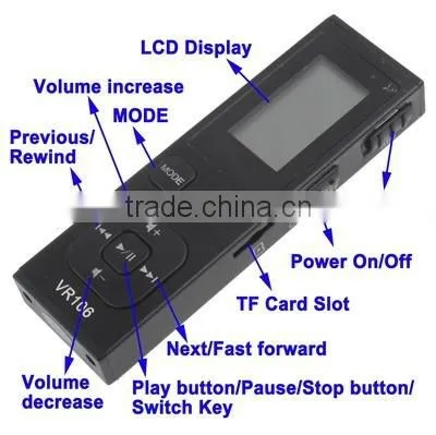 Support TF Card Telephone recording Digital Voice Recorder MP3 Player with 4GB Memory