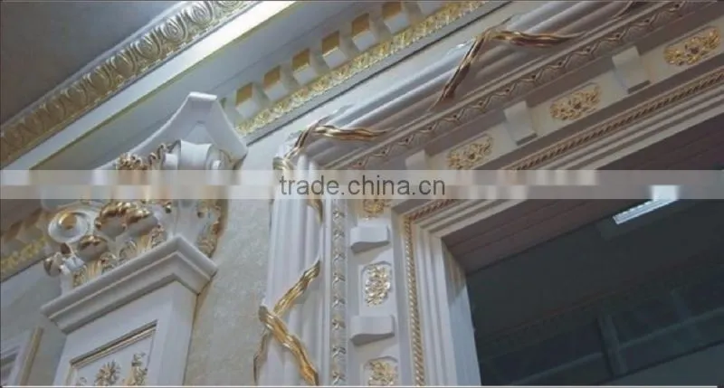 Polyurethane Foam Ceiling Decoration Gold Cornice
