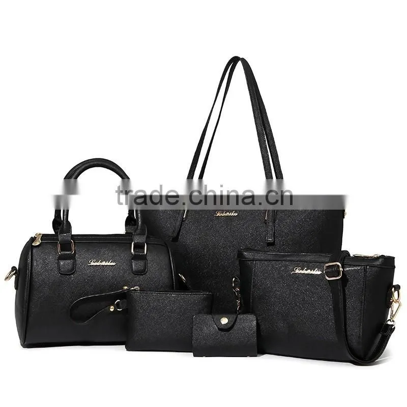 Woman Fashion 2016 5 Pieces Leather Tote Bag High End Handbag