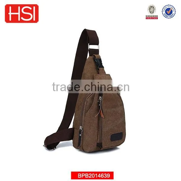 eco friend 100 % cotton canvas fabric one strap backpack
