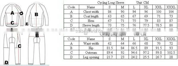 Long Sleeve Bike Jersey Bicycle Clothing for Men