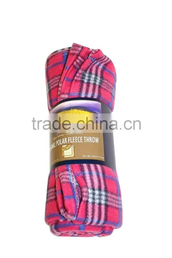 colorful cheap promotional printed polar fleece gifts blanket