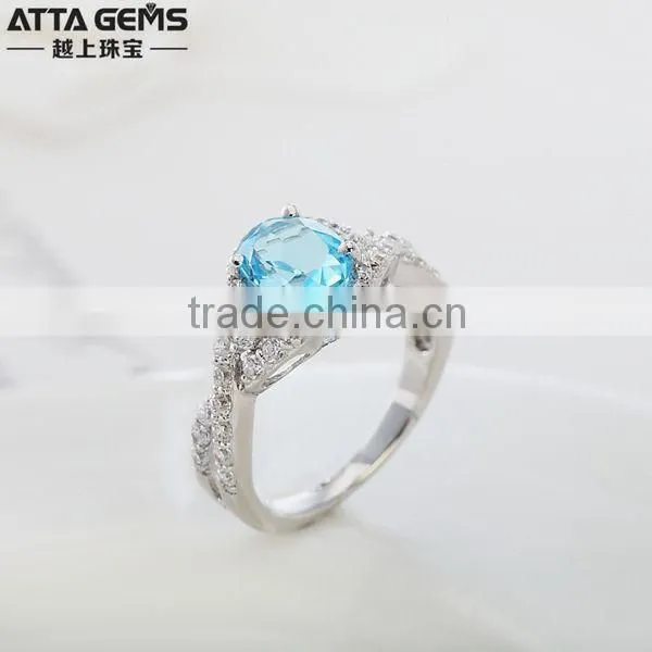 Whloesale 925 silver ring narutal oval rare gemstones ring