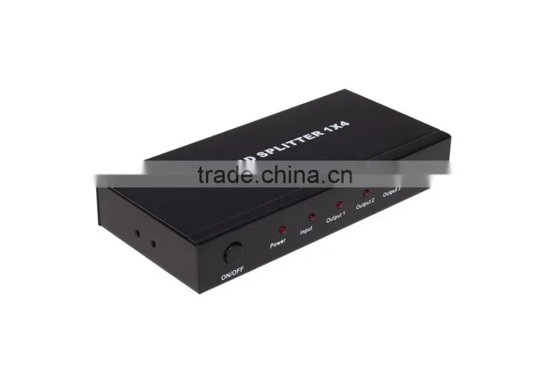 2015 Hot Sales !!!!HD SPLITTER 1x4,New 1x4 3D HD Splitter for HDTV,DVD, HD V1.4 1080P Audio Video Splitter Extender