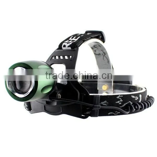 Long life aluminum 500LM C-REE XML T6 rechargeable zoom LED headlamp
