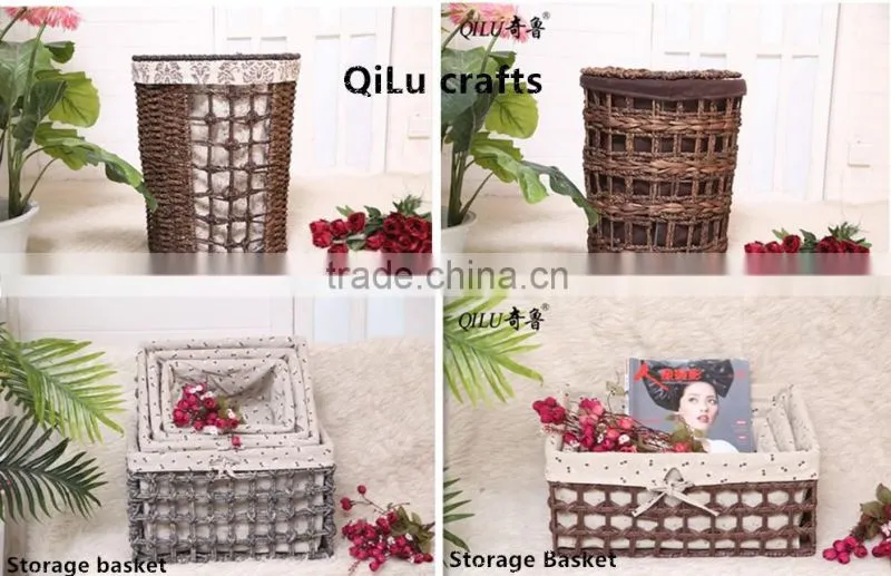 Chinese Feature natural Material gift basket for storage