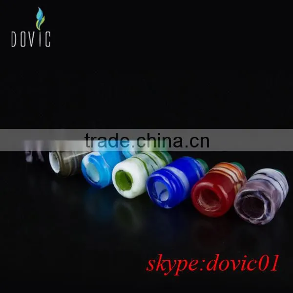 Ecig drip tip with pyrex glass