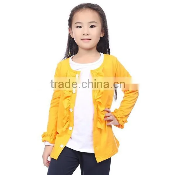 Fall children clothing Ruffle sweaters girls autumn clothing girls coat peters jacket