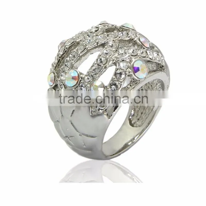 Kingman fancy color crystal beads O ring new engagement wedding ring