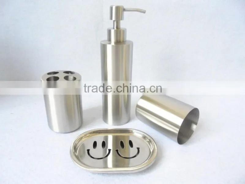Wholesale hot sell 4 Piece Stainless Steel Bathroom Set