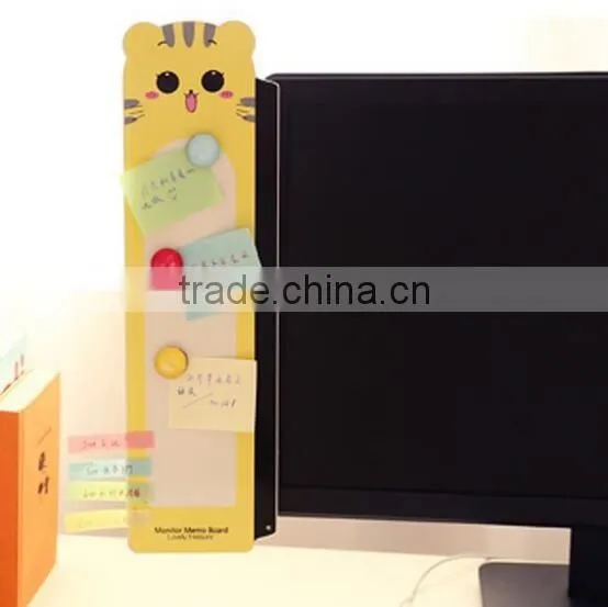 lovely animal design sticky notes computer screen colorful message boards/Computer message board