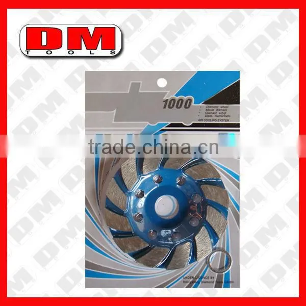 Concrete turbo cup grinding wheels