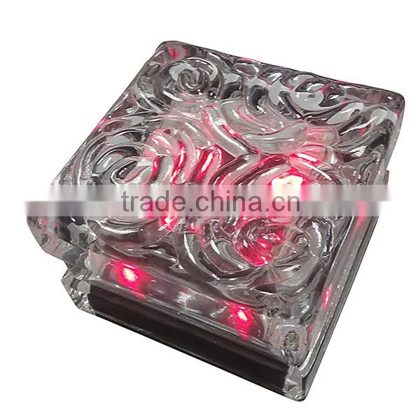 Colorful Crystal glass underground light solar brick light