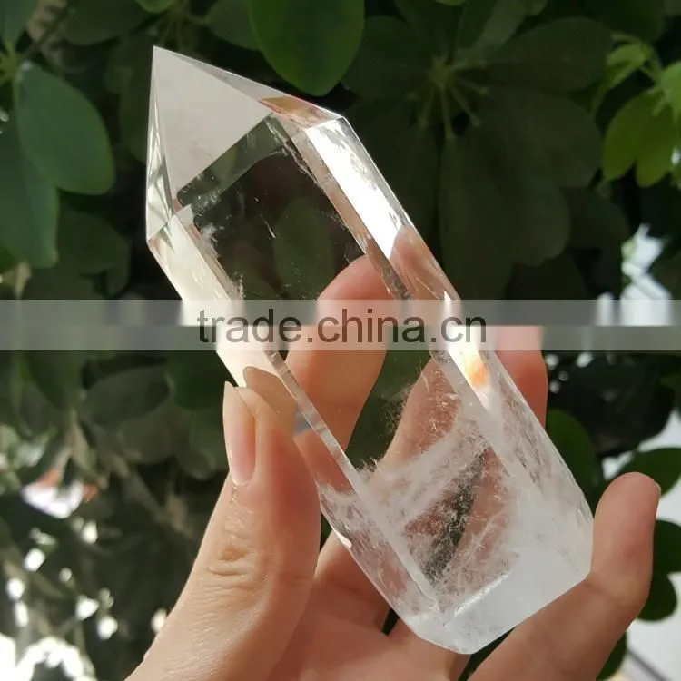 Top Quality Natural Rock Crystal Point Quartz Crystal Wand Pillar