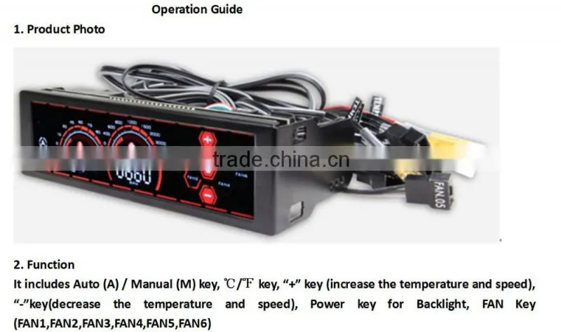 computer fan con-100L 6 Chatroller fan speed controller gaming fan 5.25 touch LCD display Liquid Cooler pump Control