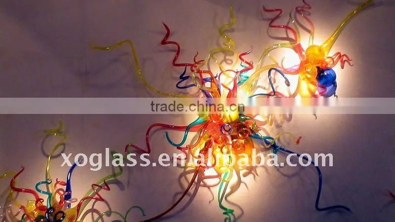 hand made art glass wall decoration xo-7033 and blown glass wall decoration
