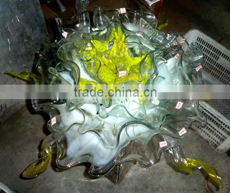 hand blown glass wall decoration XO-20150630&Murano glass chandelier from famous Chinese glass artist Mr Ou