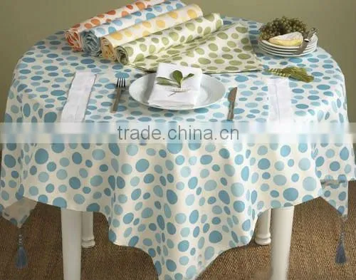 transfer print christmas design 100% polester Table Cloth from manufacturer