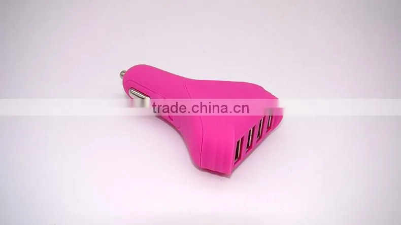 4.8A/6.8A Speed Fast Universal Portable Life 4usb Port Car Charger with colorful