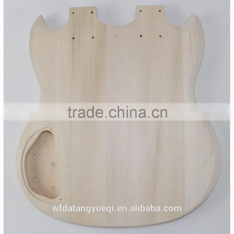 Double neck unfinished DIY electric guitar kit
