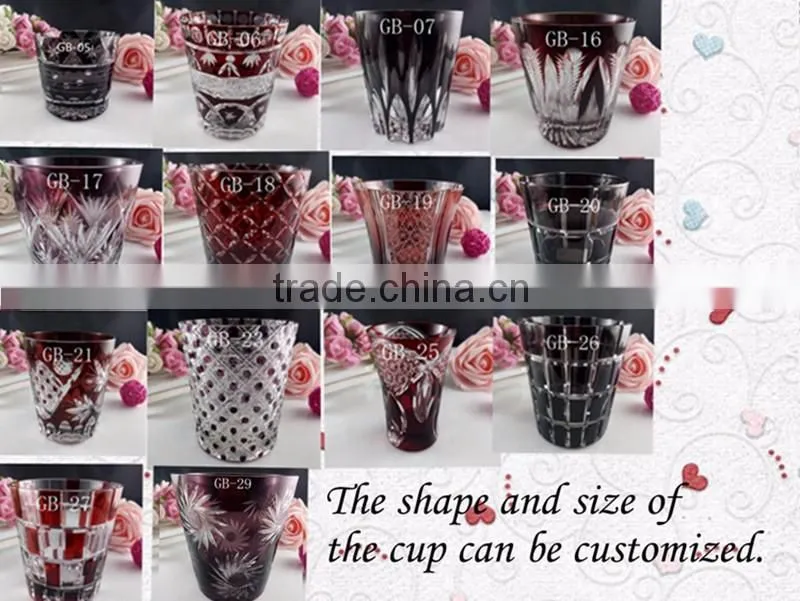 330ml beautiful crystal cup glass cup for wedding party and home