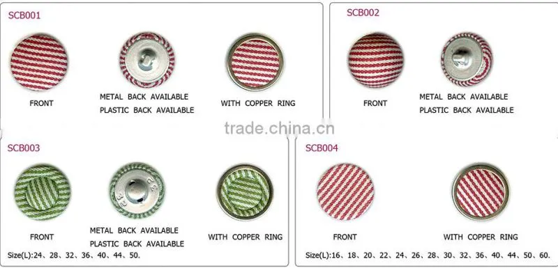 Custom made sewing buttons metal push button made in china