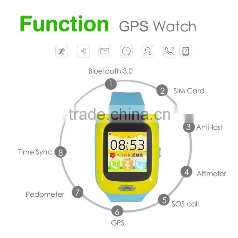 2016 New Kids Gps Tracker Watch Touch Sceen Wifi Position Anti Lost Smart Children Wrist Gps Tracker Watch Gsm Phone Watch