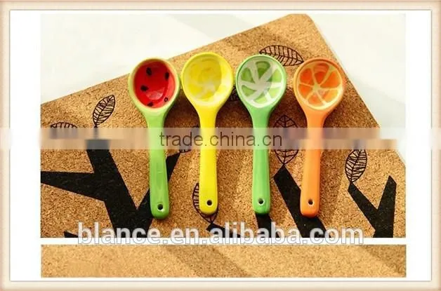 ceramic soup spoon fruit design