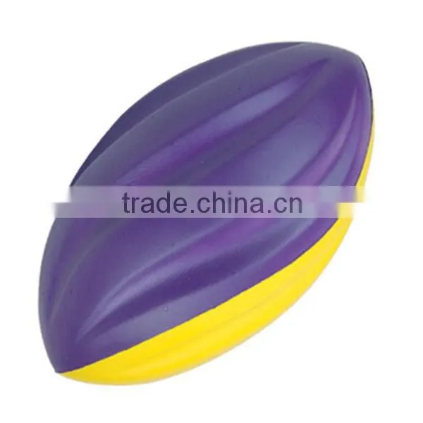 custom logo pu foam football rugby ball shape stress ball