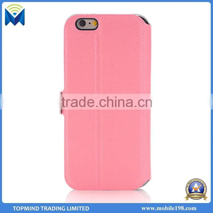 Dual Clear Window View PU Leather Flip Case for iPhone 6S 6S Plus