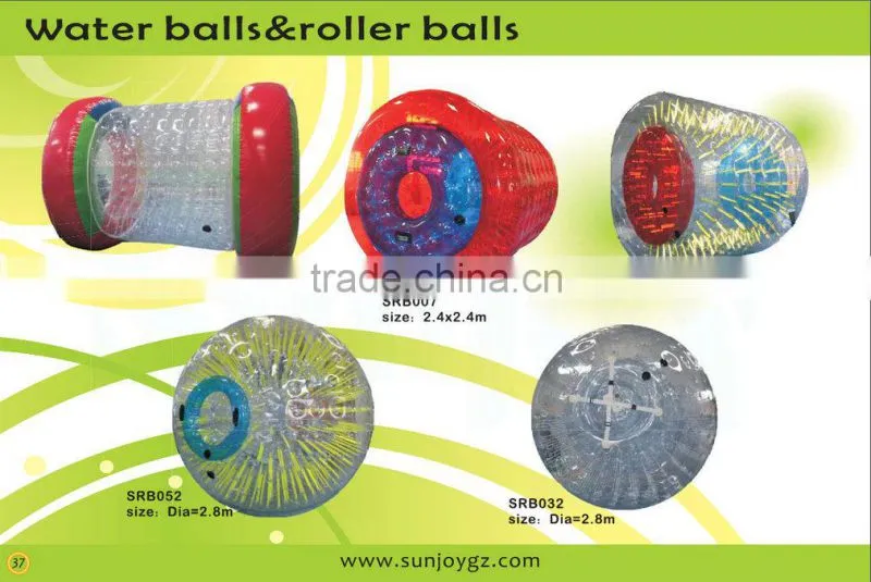Colourful Muticolor PVC water walk ball,inflatable walking ball Hippo Roller Ball Game