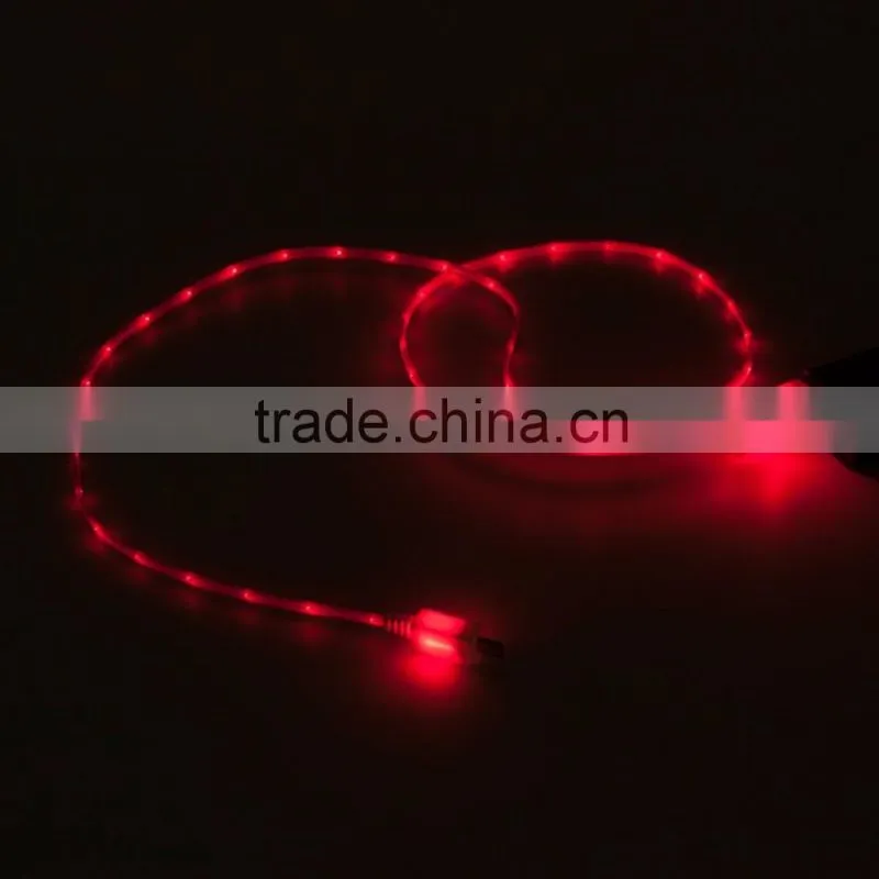 high quality luminous glowing data cable for iphone