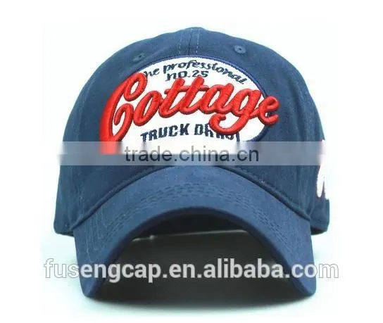 Custom Design plain embroidery cotton 6 panel custom baseball cap