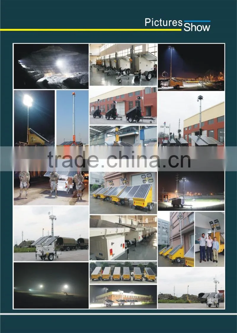 Hydraulic mast Diesel generator light tower